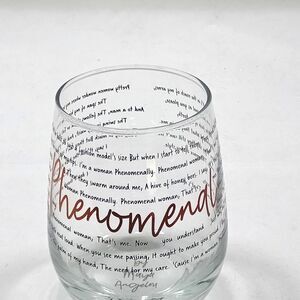 Phenomenal Woman by Maya Angelou Wine Juice Glasses